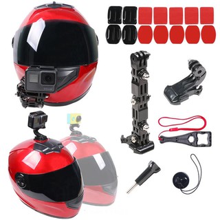 Helmet Jaw Adjustable Arm Mount Holder Grip for Gopro Camera 6/5/4 Motorcycle