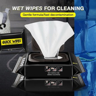 12/30pcsDisposable Wet Wipes Decontamination Shoes Wet Towel Paper Portable Leather Shoes Cleaning Care Wipes Quick Wipe