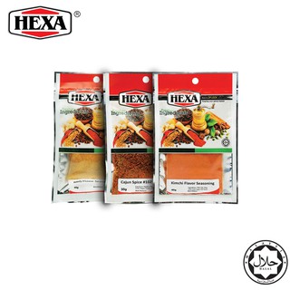 HEXA HALAL Kimchi 40gm + Cajun 30gm + BBQ Flavor Seasoning 40gm