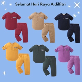 Baju Raya Boy Baju Melayu Age 2-8Y Bayi Baju Raya Baby Boy Traditional Kurta Budak Lelaki Baju Melayu Kanak-Kanak