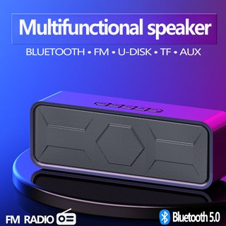Bluetooth speaker subwoofer with radio , 228 TWS dual speakers suitable for iPhone PC Android devices, rich bass, long playback time