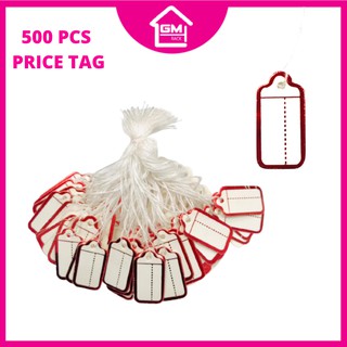 [GMRACK] 500 PCS PRICE TAG ACCESSORIES -JEWELLRY TAG,PRICE TAG, CARD LABEL WITH STRING