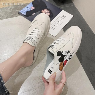 Mickey Casual Flat Shoes Women's New Korean White Shoe
