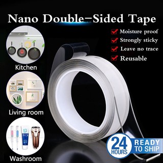 Nano Tape Traceless Washable Adhesive Pita Reusable Clear Double Sided Magic Nano Gel Pads Removable Sticky Disks Strips (1)