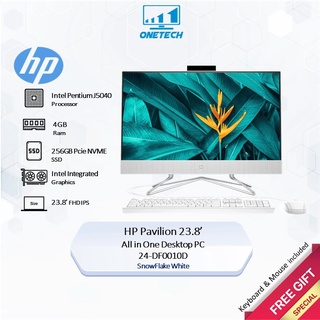 HP Pavilion 23.8’ All in One Desktop PC 24-DF0010D / 24-DF0017D Snow White 23.8' FHD IPS Intel Pentium J5040 4G 256G W10