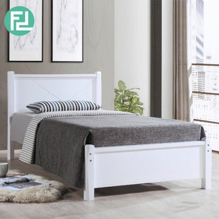 ALEXANDER SB139 wooden single bed frame-white/ katil single/ katil single kayu