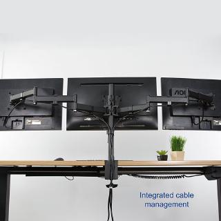 Adjustable Triple Monitor Computer Desktop Stand for 13"-27" Three Monitors Mount Stand