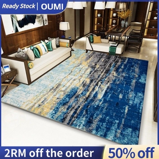 OUMI Tatami Carpet Floor Mats Karpet Gebu Ready Stock blue ink gradual change Rug for Living Room Carpet tatami carpet karpet Home Carpet Floor mat Rugs Carpes