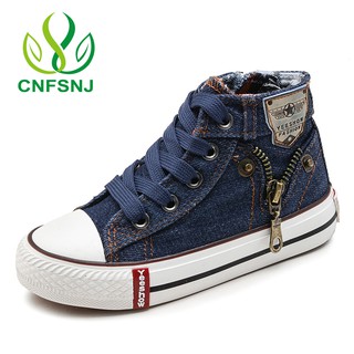 new Canvas Children Shoes Boys Sneakers Girls Jeans Denim causal shoes 25-37