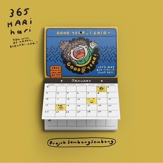 CALENDAR 2022(wall calendar)-365 hari-hari series designed by local artists