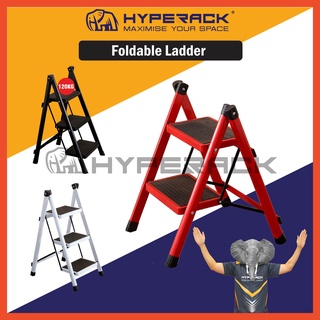 HYPERACK ™️ [High Quality] Foldable Ladder 3 Step Ladder Steel Ladder Stool Ladder Step Ladder Tangga Heavy Duty