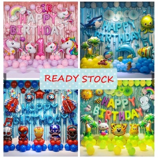OCEAN SUPERHERO JURASSIC ANIMAL Theme Birthday Party Decoration Mega Set (Boy/Girl)