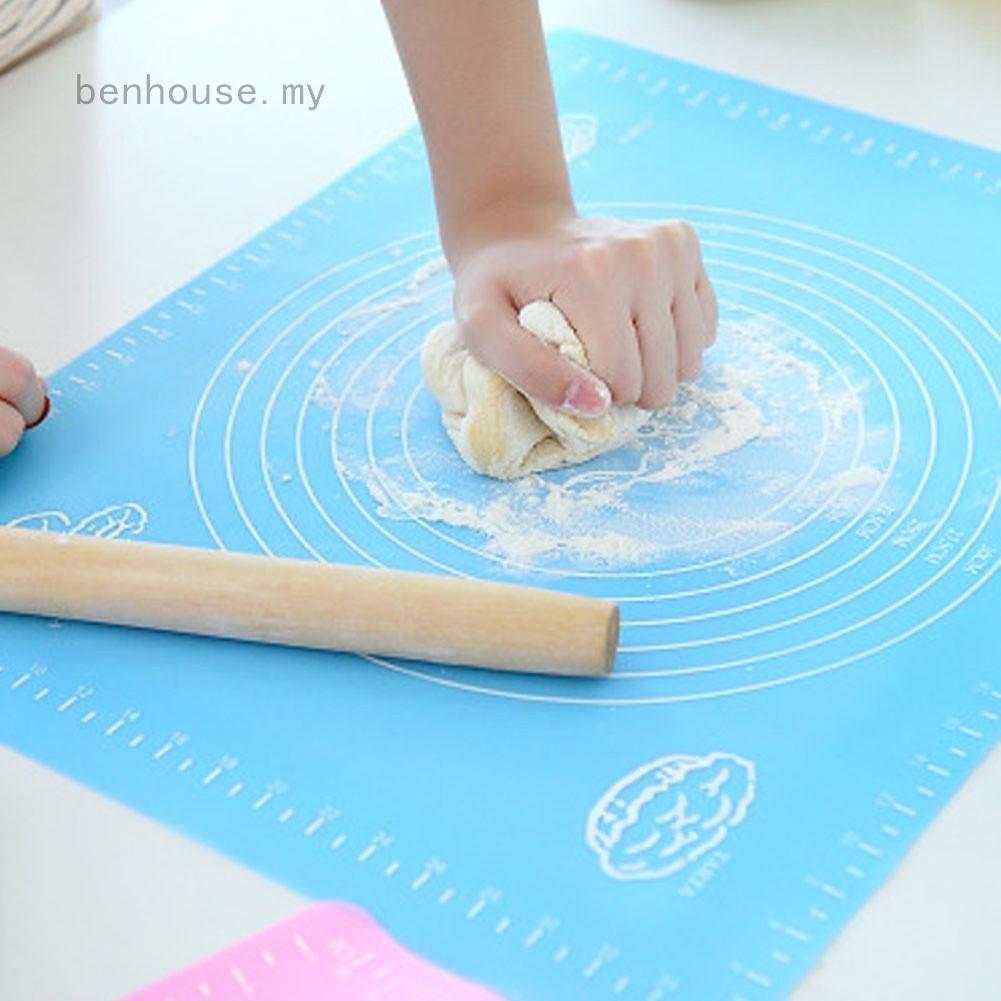 Large Thickening Anti-skid Silicone Pastry Bakeware Baking Mat Measure Tray Pad Bread