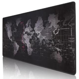 Extra Large Gaming Mouse Pad Anti-slip Natural Rubber Keyboard Laptop PC Computer World Map Mouse Pad with Locking Edge