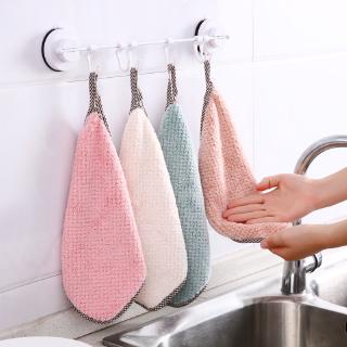 T Hangable pineapple double-sided absorbent rag coral fleece padded towel kitchen cleaning dishcloth