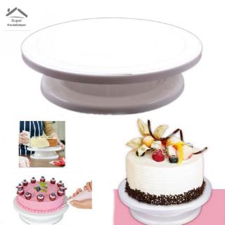 SHK Cake Plate Stand Cakes Decoration Platform Turntable Round Rotating Plastic