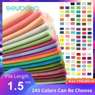 245 Colors 150x80cm 1.5mm Pile Length Super Soft Plush Fabric Patchwork Textile Diy Sewing Fabric For Toys Clothes