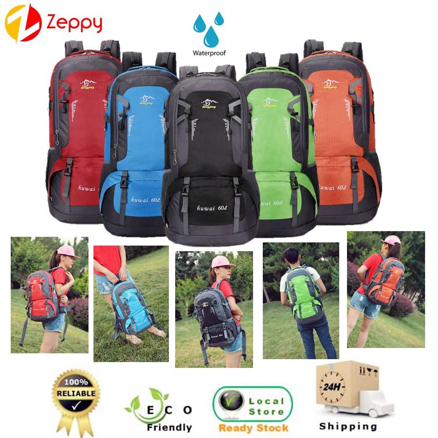 Large Hiking Bag 60L Outdoor Sports Travel Backpack Waterproof Anti-Theft Bag
