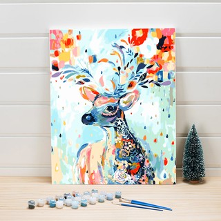 Paint By Number Package Deer Animal DIY Hand-Painted Canvas Oil Painting Acrylic For Adults Wall Art Pictures Home Decor