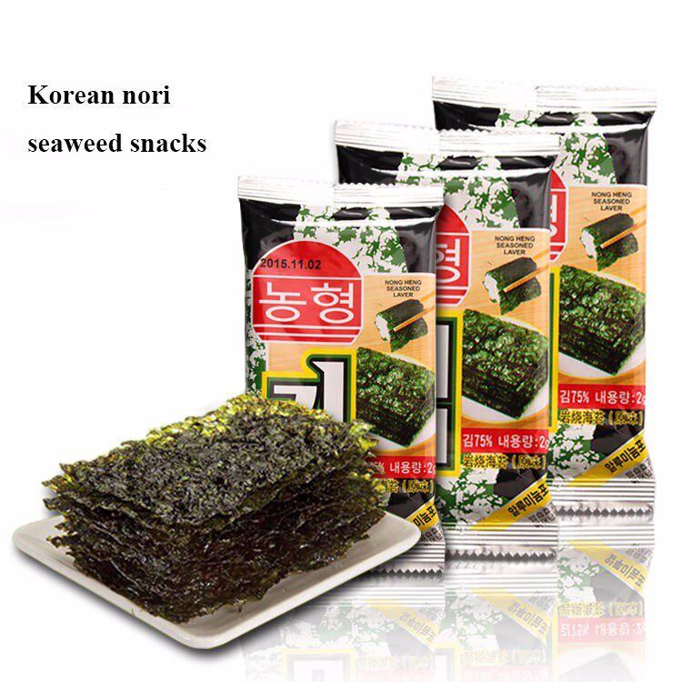 24 Packs of South Korean Seaweed Instant Dried Snacks and Food for Children on the Sea Laver Rice Pai