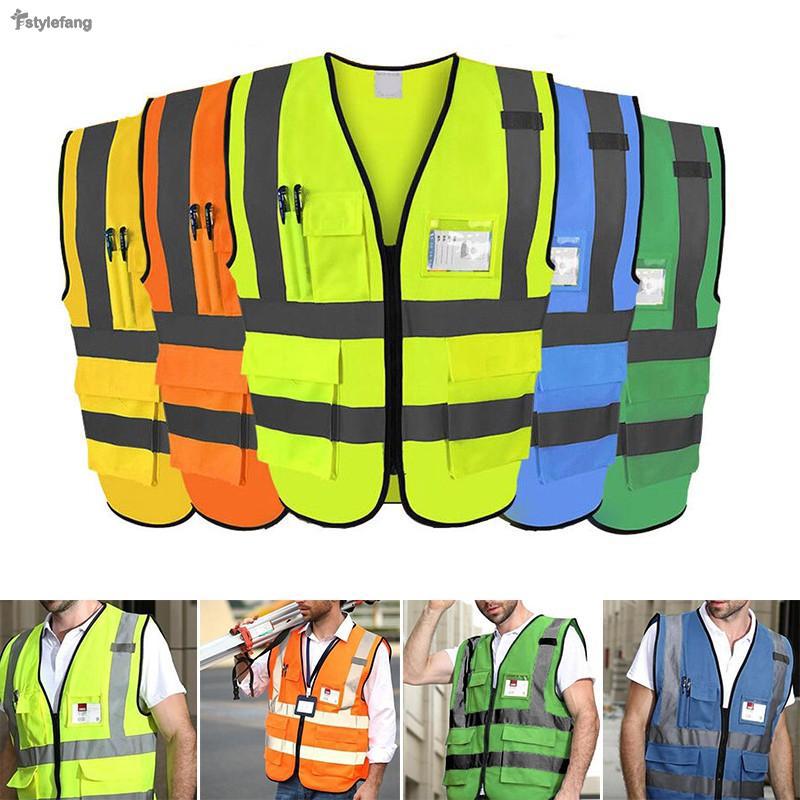 🍓Kimi🍓Reflective Jacket Security Waistcoat Warp Safe Color Vest