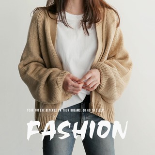 New Korean Sweater Women Loose Student Solid Color Simple Short Knitted Cardigan