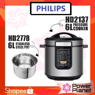 Philips Pressure Cooker HD2137 (6L) + Stainless Steel Pot (Original) HD2778