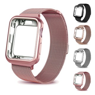 Case+Apple Watch Band 38mm 42mm 40mm 44mm iWatch Series 6/5/4/3/2/1 Series SE Milanese Strap
