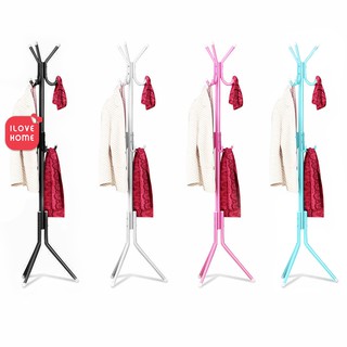 12 Hooks Metal Cloth Hanger Multi Purpose Hanging Pole Stand