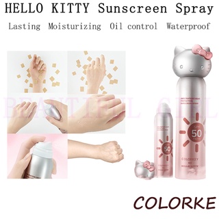 【cod & ready stock】 colorkey sun protection sunscreen spray hello kitty moisturizer waterproof sun block spf50 珂拉琪 防曬噴霧
