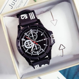 Candy cat bf wind simple casual couple watch middle school student youth trend