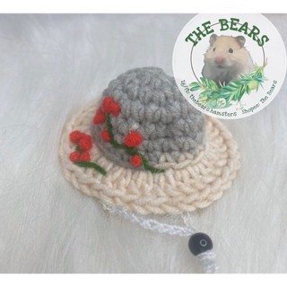 Crochet Hamster Hat Embroidery ver. 钩针仓鼠帽拍照道具刺绣花 (1)