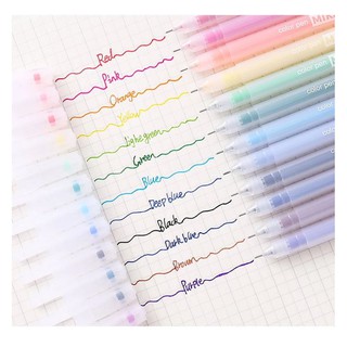 12 Colors/set water color gel pen colourful Highlight pen Stationary