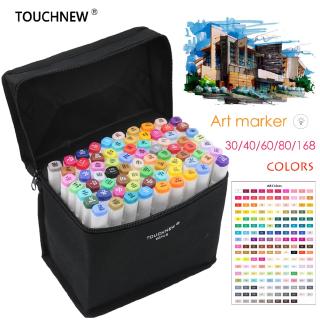 30/40/60/80 Color Dual Tip Sketch Markers with Alcohol Based Ink - Alcohol Markers for Adults, Teens - Marker Pens Highlighters with Case for Painting Coloring Sketching Highlighting