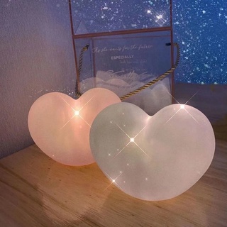 Love Shape Night Light Bedroom Night Lamp 3D Moon Lamp Birthday Gift Eye Protection for Kids Children Bedroom Bedside Table Lamp