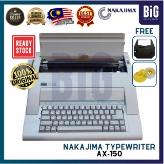 【READY STOCK | 100% ORIGINAL】NAKAJIMA JAPAN ELECTRONIC TYPEWRITER AX-150 | MESIN TAIP ELEKTRONIK | AX150 TYPEWRITER