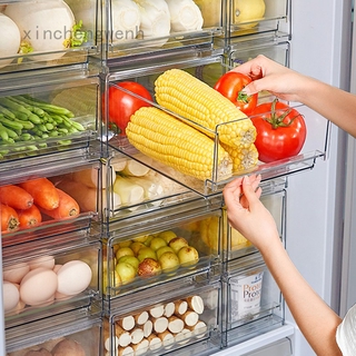 Refrigerator Storage Box Clear Food Storage Bins Fruit Vegatable Meat Freezer Fridge Stackable Cabinet Kitchen Drawer Organizer|Storage Boxes &Amp (1)