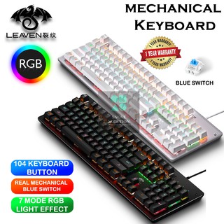 LEAVEN RGB Mechanical Keyboard 104 Button Gaming Keyboard Keyboard RGB Keyboard PC Keyboard RGB LEAVEN RGB Gaming Set