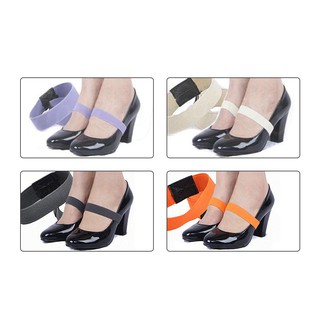 2Pcs Elastic Foot Care Shoe Strap Band For Holding Loose High Heel Shoes Decor