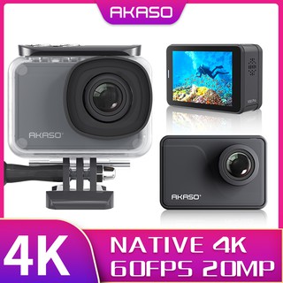 AKASO V50 Pro SE Action Camera Touch Screen 4K60 Waterproof Camera Features EIS and Wi-Fi Remote Control Sports Camera