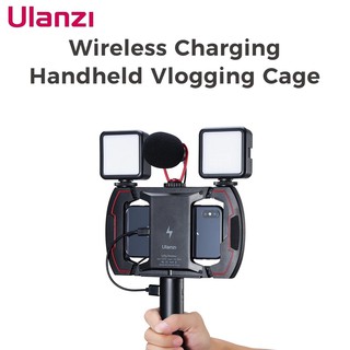 ULANZI U-Rig Wireless Fast Charging Phone Holder Charger Case Tripod Mount Video Rig Vlog Cage for iPhone Samsung Huawei