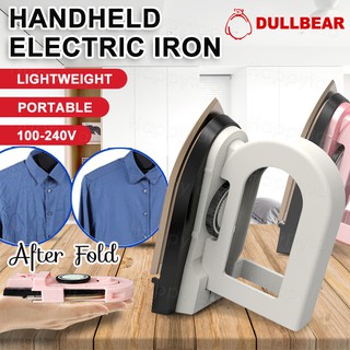 DULLBEAR Portable Mini Folding Iron Household Mini Travel Garment Care Dual Voltage Irons Dust-Proof Compact 100-240V