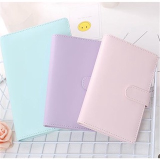 Seamiart [Ready Stock] A6/A5 Macaron Color Leather Loose Leaf Refill Notebook Spiral Binder