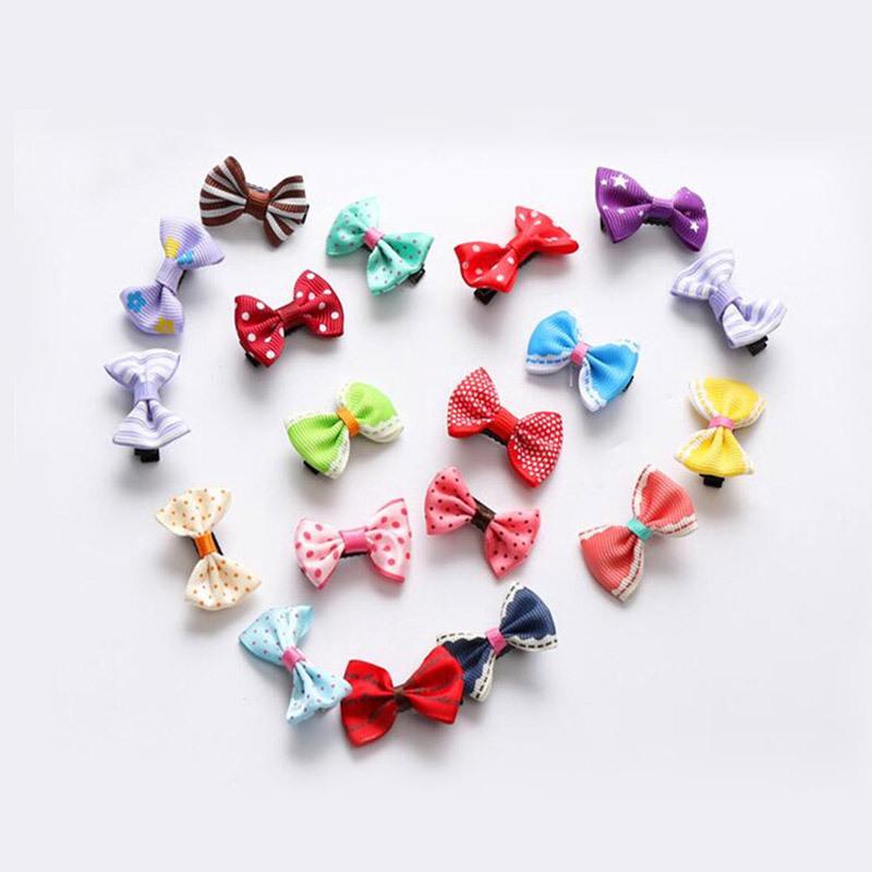 10Pcs Small Dogs Bows Hair Grooming Puppy Accessories Supplies For Pet Hair Clip