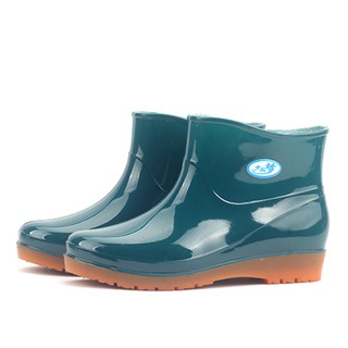 Fashion adult rain boots non-slip rubber bottom wear-resistant low-top rain boots work rubber shoes