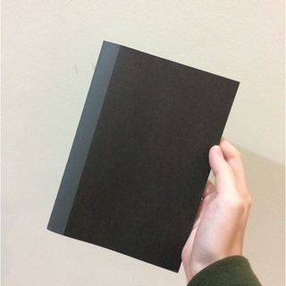 Muji Style Notebook / Dark Grey Recycled Paper Grid Notebook / B5, A5, A6 / 30 Sheets / 方格笔记本