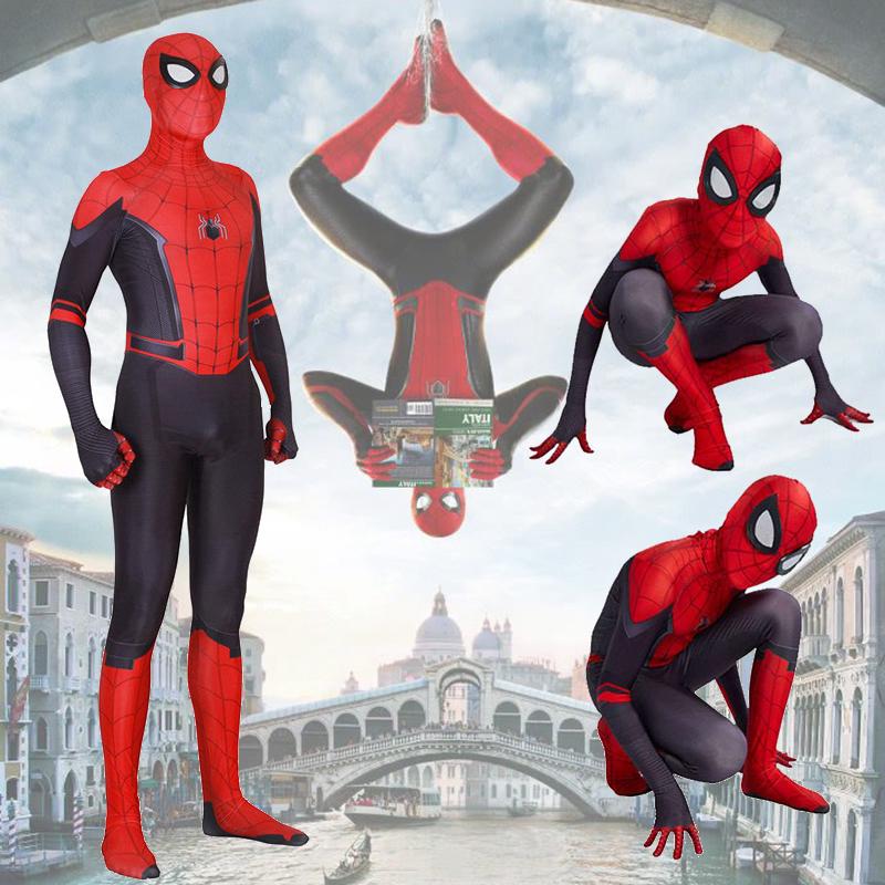 Marvel Costume Spider Man Peter Parker Adult Kids Spider Man Far From Home Costume Spiderman Cosplay