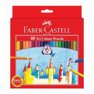Faber-Castell 48 Tri Colour Pencils - L48C