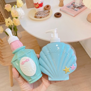 INS Lotion Bottle Shell Princess Girl Liquid Storage Bottle Portable Shampoo Body Wash Hand Wash Bathroom Washroom