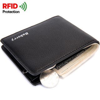 RFID Men's Wallet Short Wallet Coin Bag